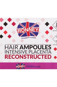 Ампулы Ronney Hair Ampoules Intensive Placenta Reconstructed против выпадения волос, 6*10 мл