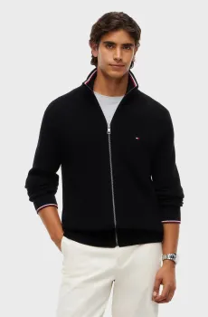 Мужской черный кардиган THROUGH Черный XXL Tommy Hilfiger MW0MW41517