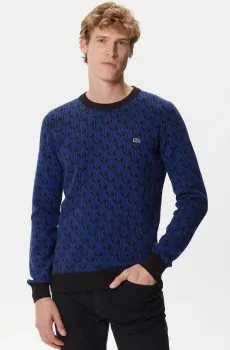Мужской голубой свитер Голубой XL Lacoste AH241313S
