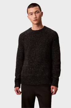 Мужской черный шерстяной джемпер NOVELTY Черный XL Calvin Klein Jeans LV04RD311G