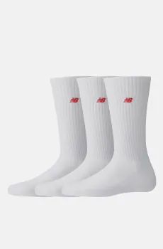 Белые носки Patch Logo (3 пары) Белый 35-38 New Balance LAS33763WT