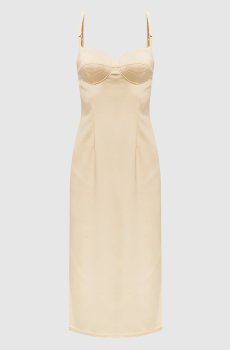 Желтое платье-бюстье