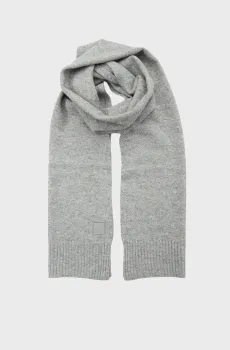 Мужской серый шерстяной шарф Серый ONESIZE BOSS 50522445;041