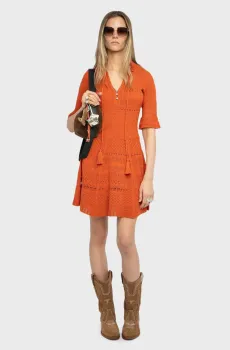Женское рыжее платье Memphisa Рыжий L ZADIG&VOLTAIRE KWDR01240_TANGERINE