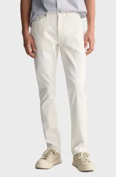 Мужские белые джинсы WHITE SLIM Белый 38-32 Gant 1000303