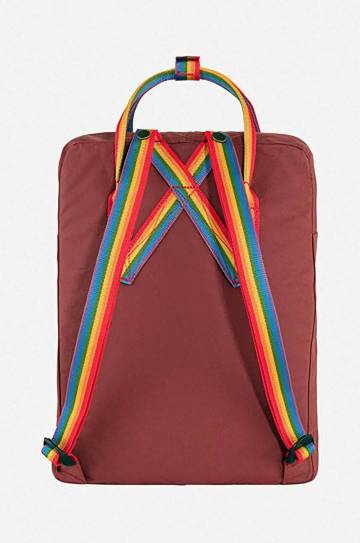 Рюкзак Fjallraven Kanken Rainbow цвет красный большой с аппликацией F23620.326.907-326 Рюкзак Fjallraven Kanken Rainbow цвет красный большой с аппликацией F23620.326.907-326