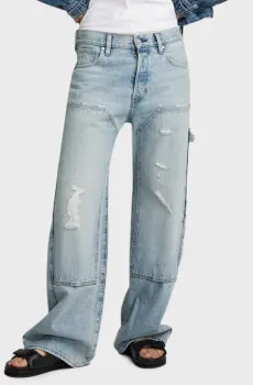 Женские голубые джинсы Bowey 3D Carpenter Loose Голубой 29-32 G-Star RAW D24354,D436