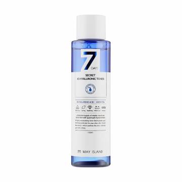 Тонер для лица May Island Seven Days Secret 4D Hyaluronic Toner увлажняющий, 155 мл Тонер для лица May Island Seven Days Secret 4D Hyaluronic Toner увлажняющий, 155 мл