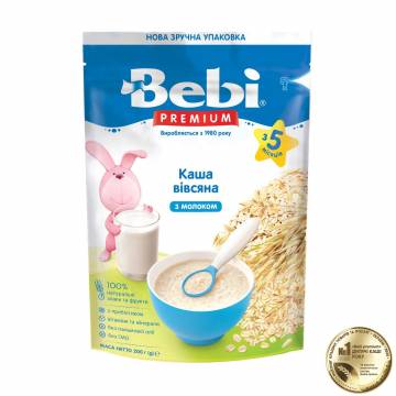 Детская молочная каша Bebi Premium Овсяная, от 5 месяцев, 200 г Детская молочная каша Bebi Premium Овсяная, от 5 месяцев, 200 г