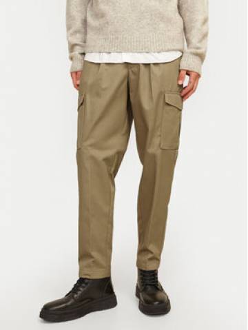 Jack&Jones Штани з тканини Bill 12247358 Коричневий Tapered Fit Jack&Jones Штани з тканини Bill 12247358 Коричневий Tapered Fit