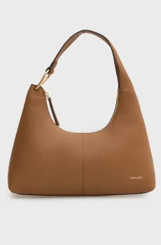 Женская рыжая кожаная сумка SLOUCHY LEATHER SHOULDER Рыжий ONESIZE Calvin Klein LV04F3657G