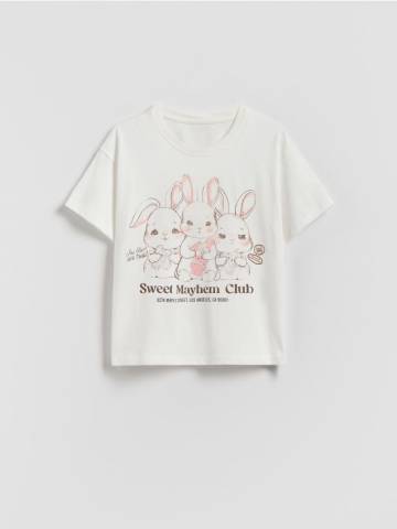 Reserved - Футболка з принтом - нюдовий - 856GB-02X