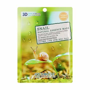 Тканевая 3D-маска для лица Food A Holic Natural Essence Mask Snail с экстрактом секрета улитки, 23 г Тканевая 3D-маска для лица Food A Holic Natural Essence Mask Snail с экстрактом секрета улитки, 23 г