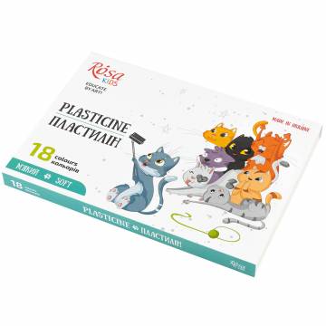 Набір пластиліну ROSA Kids Cats 18 кольорів (302103) Набір пластиліну ROSA Kids Cats 18 кольорів (302103)