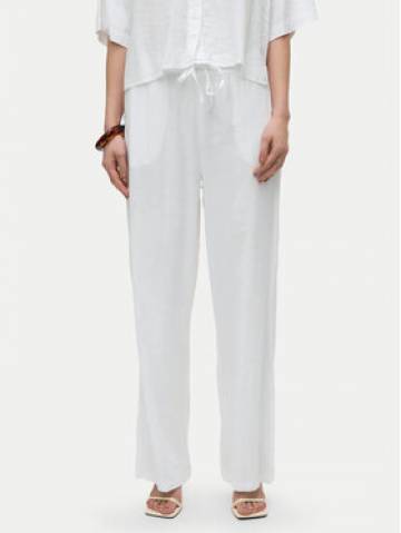 Vero Moda Штани з тканини Linn 10305091 Білий Loose Fit Vero Moda Штани з тканини Linn 10305091 Білий Loose Fit
