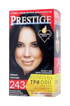 Стойкая крем-краска для волос Vips Prestige 243 Сине-черный, 100 мл