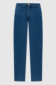 Синие джинсы с брендированным патчем