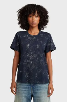 Женская темно-синяя футболка Aop Синий M G-Star RAW D29101,E151