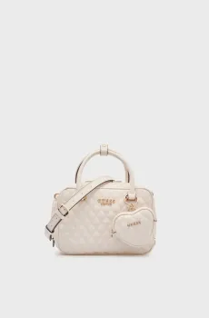 Женская белая сумка ATABEY BOX SATCHEL Белый ONESIZE Guess HWQG9894050
