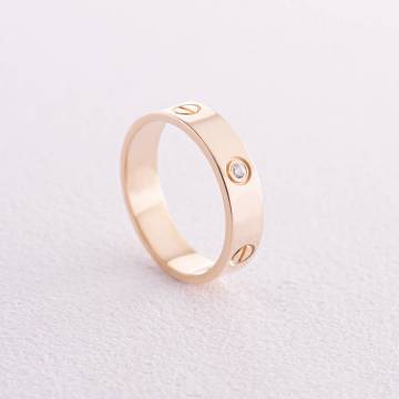 Кольцо "Love" в желтом золоте (фианиты) к07139 Кольцо "Love" в желтом золоте (фианиты) к07139