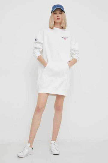 Платье Polo Ralph Lauren цвет белый mini oversize Платье Polo Ralph Lauren цвет белый mini oversize