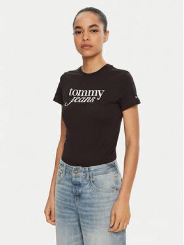 Tommy Jeans Футболка Essential DW0DW19447 Чорний Slim Fit Tommy Jeans Футболка Essential DW0DW19447 Чорний Slim Fit