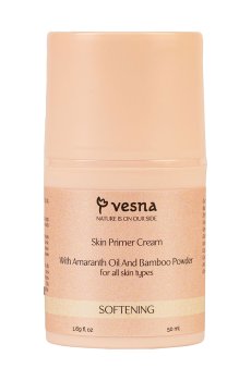 Крем-база под макияж Vesna Softening Skin Primer Cream с амарантовым маслом и бамбуковой пудрой, 50 мл