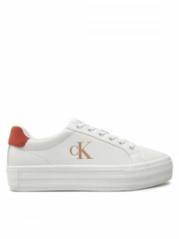 Calvin Klein Jeans Снікерcи Bold Vulc Flatf Low Lth Ml YW0YW01669 Білий Calvin Klein Jeans Снікерcи Bold Vulc Flatf Low Lth Ml YW0YW01669 Білий