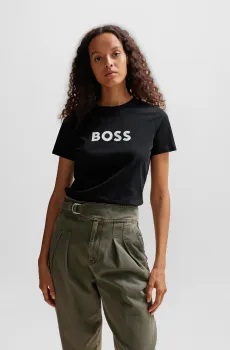 Женская черная футболка Черный XS BOSS 50501139;001