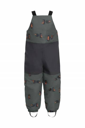 Детские брюки для зимних видов спорта Jack Wolfskin GLEEL 2L INS PRINT BIB цвет серый Детские брюки для зимних видов спорта Jack Wolfskin GLEEL 2L INS PRINT BIB цвет серый