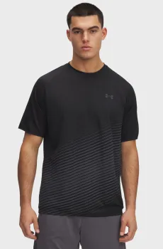 Мужская черная футболка UA Tech Fade SS Черный S Under Armour 6005916-001