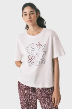 Женская белая футболка Белый XXL womensecret 3273289