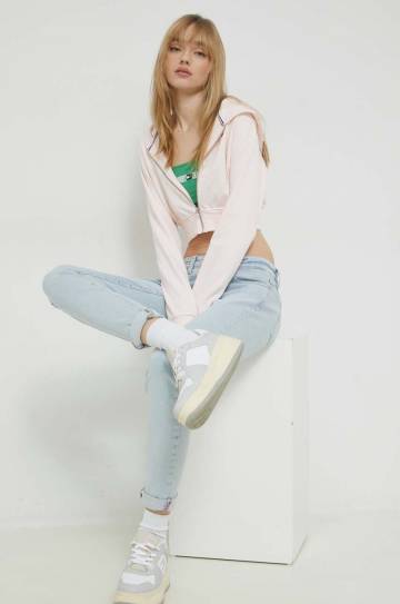 Топ Tommy Jeans женский цвет зелёный Топ Tommy Jeans женский цвет зелёный