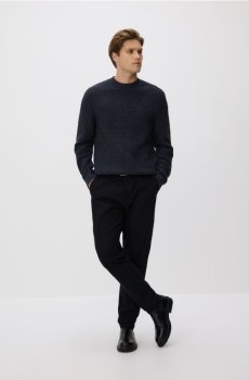 Reserved - Штани-чиноси slim fit із ременем - чорний - 977EV-99X