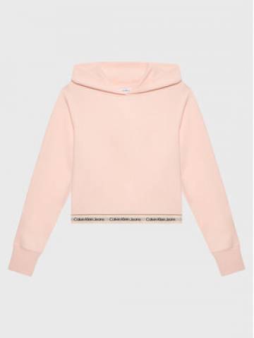Calvin Klein Jeans Світшот Punto Logo IG0IG01874 Рожевий Loose Fit Calvin Klein Jeans Світшот Punto Logo IG0IG01874 Рожевий Loose Fit