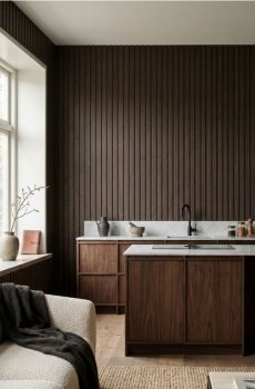 Набір стінових панелей з імітацією дерева 4 pack - чорний