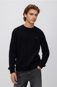 Reserved - Джемпер з різдвяним візерунком - чорний - 940GC-99X