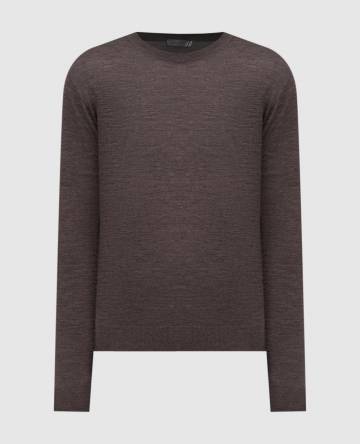 Коричневый джемпер из шерсти