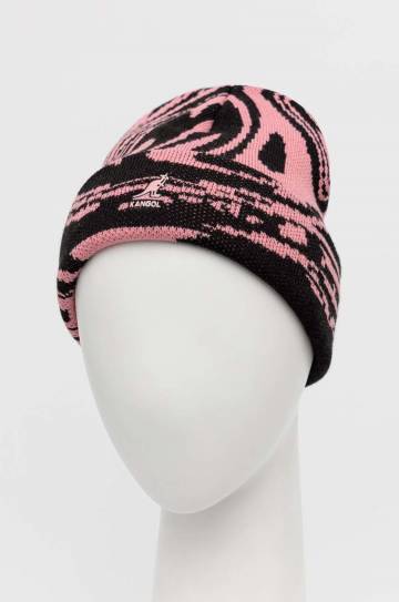 Шапка Kangol цвет розовый из толстого трикотажа