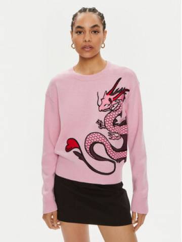 Pinko Светр Calancola 102875 A1LM Рожевий Regular Fit Pinko Светр Calancola 102875 A1LM Рожевий Regular Fit