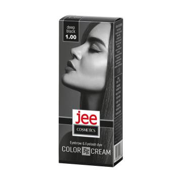 Крем-краска для бровей и ресниц Jee Cosmetics Eyebrow & Eyelash Dye Color Cream 1.00 Глубокий черный, 15 мл Крем-краска для бровей и ресниц Jee Cosmetics Eyebrow & Eyelash Dye Color Cream 1.00 Глубокий черный, 15 мл