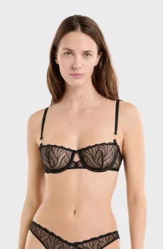 Женский темно-серый бюстгальтер-балконет ENVOLEE Серый 75C Etam 6555080