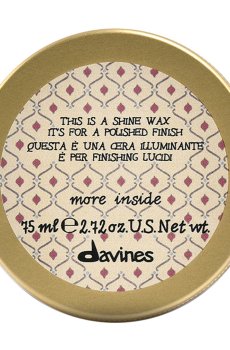 Воск для укладки волос Davines More Inside Shine Wax легкой фиксации, для глянцевых образов с эффектом сияния, 75 мл