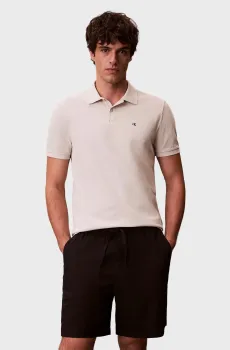 Чоловіче біле поло MONOGRAM Белый S Calvin Klein Jeans LV040EM269
