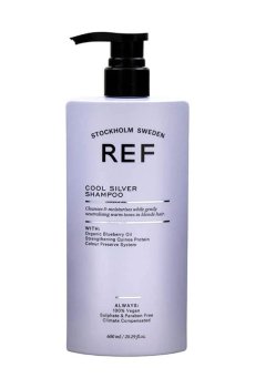 Уценка! Шампунь с антижелтым эффектом REF Cool Silver Shampoo для светлых, обесцвеченных и седых волос, 600 мл