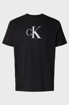 Мужская черная футболка SS CENTER MONOGRAM Черный L Calvin Klein Jeans LV04RC857G