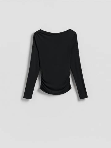 Reserved - Лонгслів з модаллю - чорний - 459GA-99X