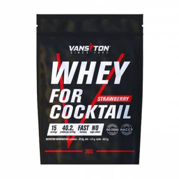 Протеин Vansiton Whey For Cocktail Protein в порошке, со вкусом клубники, 900 г Протеин Vansiton Whey For Cocktail Protein в порошке, со вкусом клубники, 900 г