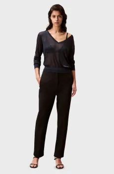 Женские черные брюки PONTE DART FRONT Черный XXS Calvin Klein LV044B690G