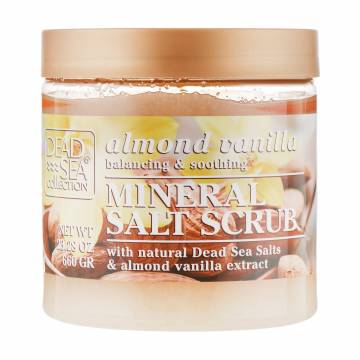 Скраб для тела Dead Sea Collection Almond Vanilla Mineral Salt Scrub с минералами мертвого моря и маслом миндаля и ванили, 660 г Скраб для тела Dead Sea Collection Almond Vanilla Mineral Salt Scrub с минералами мертвого моря и маслом миндаля и ванили, 660 г